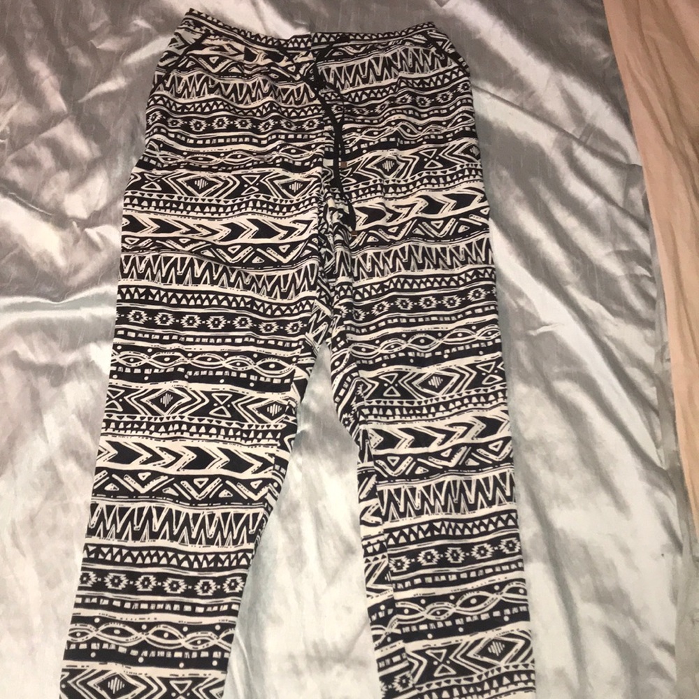 Black and white pants